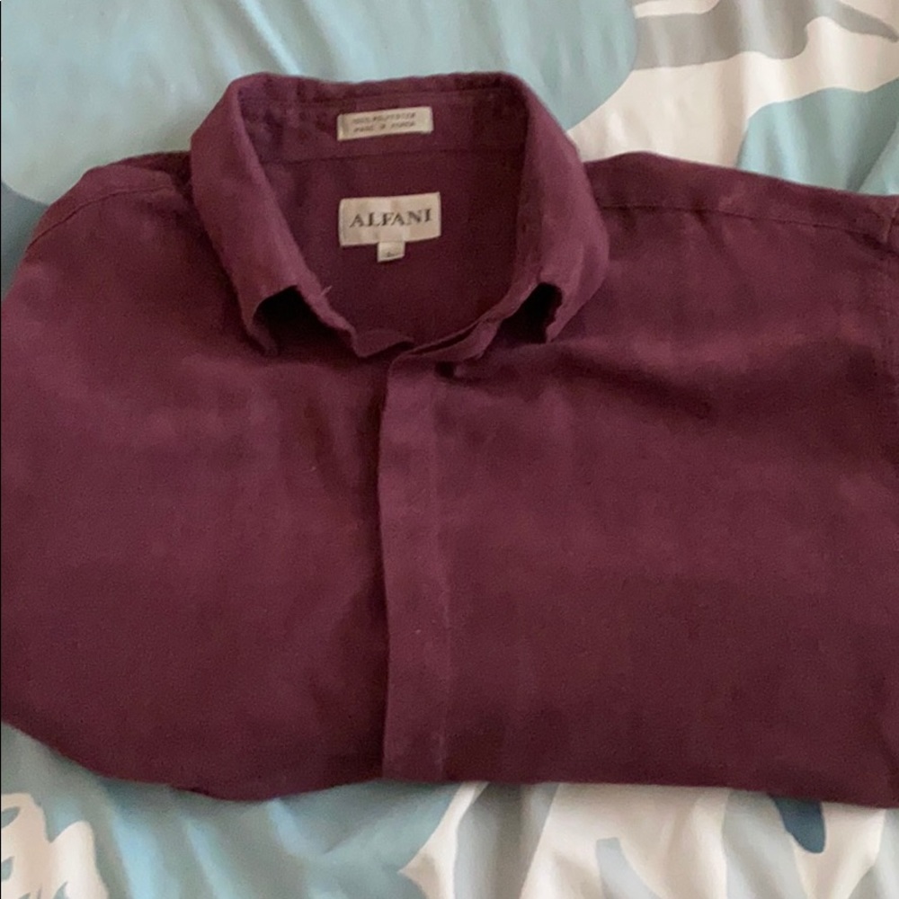 Purple button down shirt